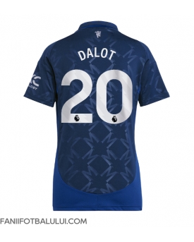 Manchester United Diogo Dalot #20 Tricou Fotbal Replică 2024-25 Femei Deplasare